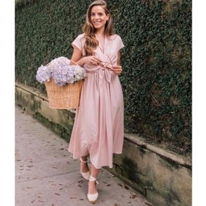 Gal meets glam Margie tie waist satin dress Sz 16